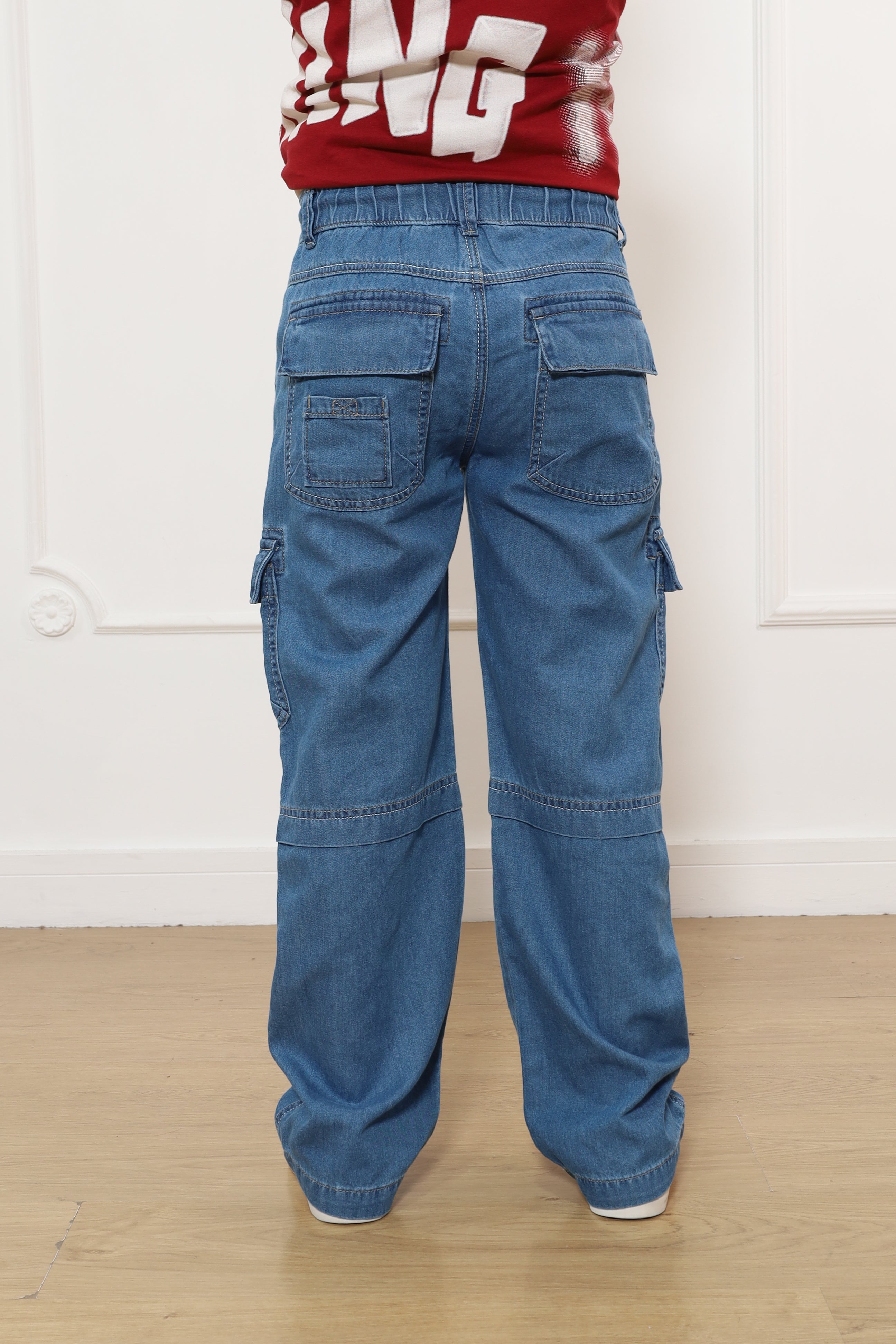 Pantalon Royer Entalle Baggy En Denim Rigido