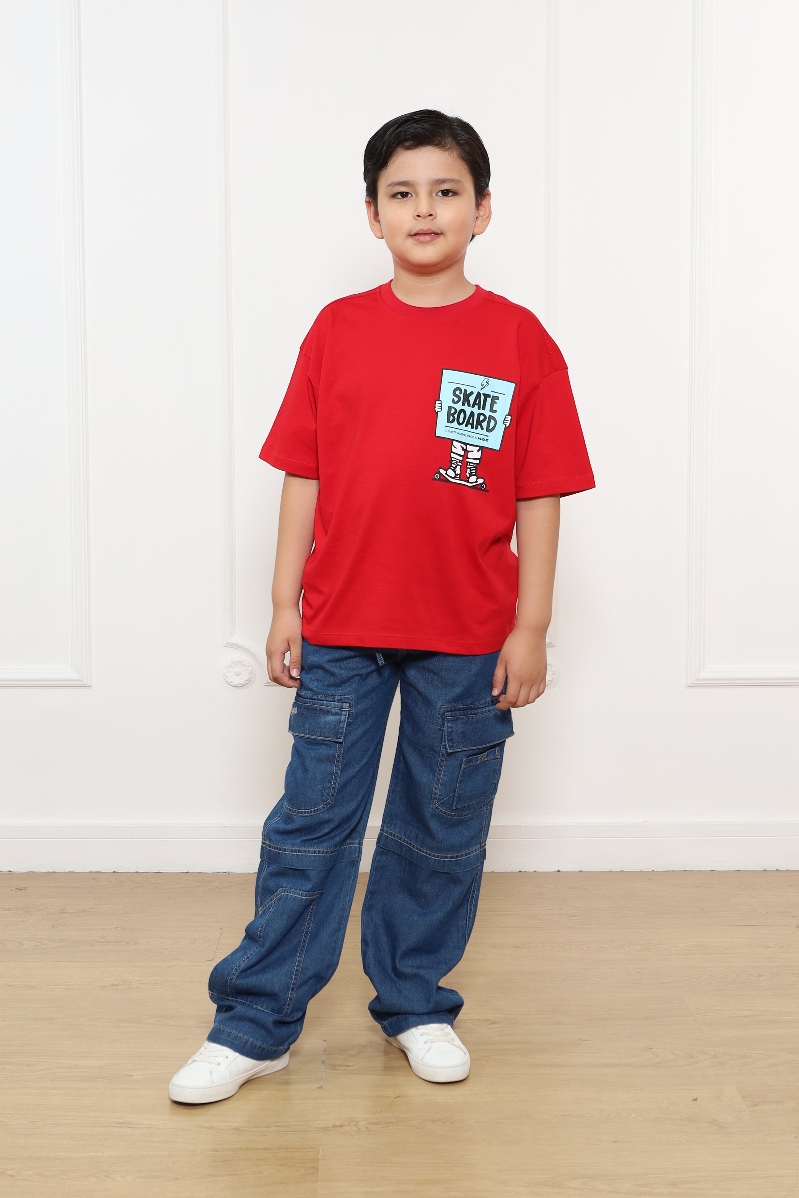 Pantalon Royer Entalle Baggy En Denim Rigido