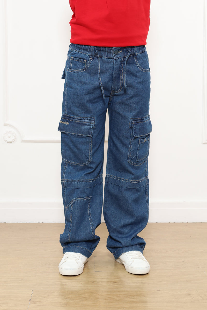 Pantalon Royer Entalle Baggy En Denim Rigido