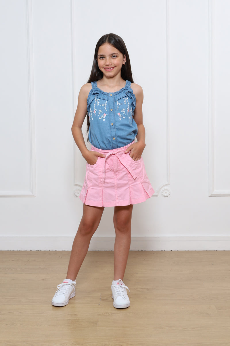 Falda Short Geraldine Drill
