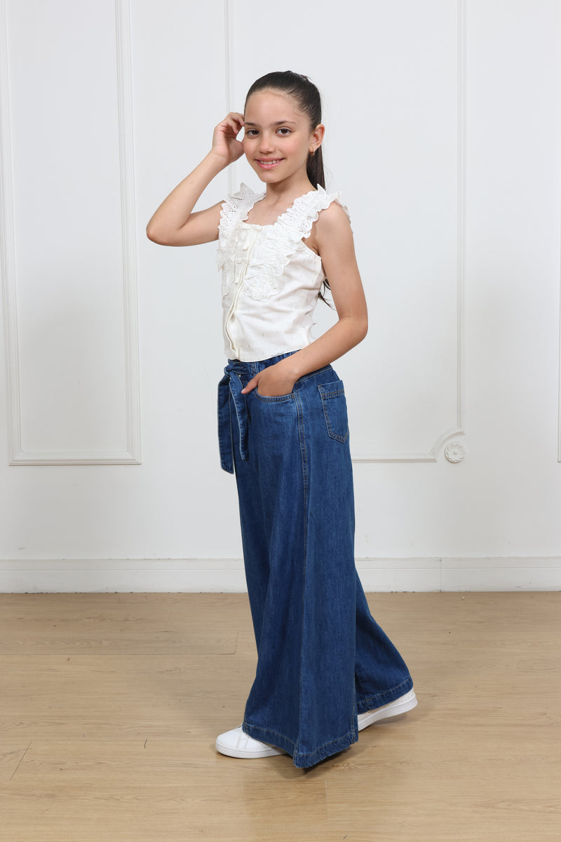Pantalon Super Palazo Denim Yisa